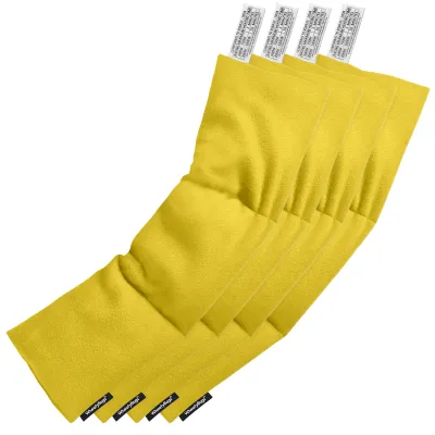 Pack of 4 (47cm x 12cm) - Yellow Fleece Fabric