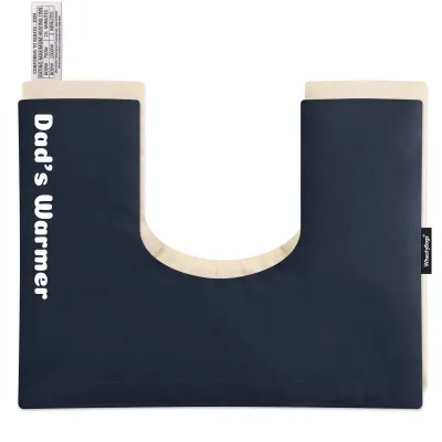 (37cm x 27cm) - Navy Blue Cotton Fabric with Removable Cover (Personalised with Text)