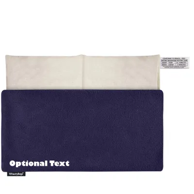 (33cm x 16cm) - Navy Blue Fleece Fabric with Removable Cover (Personalised with Text)