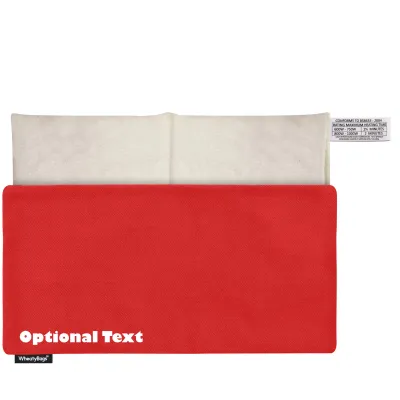 (33cm x 16cm) - Red Cotton Fabric Scented (Organic Lavender Buds) with Removable Cover (Personalised with Text)