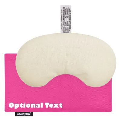 - Millet Seed Filling (18cm x 11.5cm) - Hot Pink Cotton Fabric and Removable Cover (Personalised with Text)