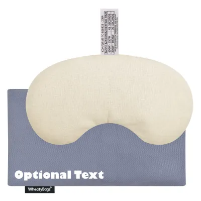 - Millet Seed Filling (18cm x 11.5cm) - Gothic Blue Luxury Cotton Fabric Scented (Organic Lavender Buds) and Removable Cover (Personalised with Text)