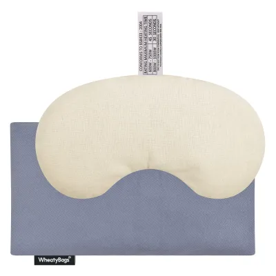 - Millet Seed Filling (18cm x 11.5cm) - Gothic Blue Luxury Cotton Fabric and Removable Cover