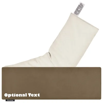 (49cm x 15cm) - Chocolate Luxury Cotton Fabric with Removable Cover (Personalised with Text)