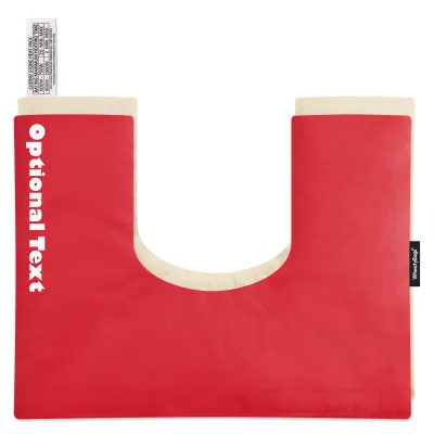 (37cm x 27cm) - Red Cotton Fabric with Removable Cover (Personalised with Text)