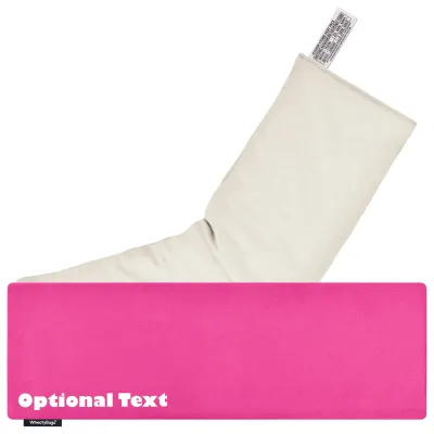 (49cm x 15cm) - Hot Pink Cotton Fabric Scented (Organic Lavender Buds) with Removable Cover (Personalised with Text)