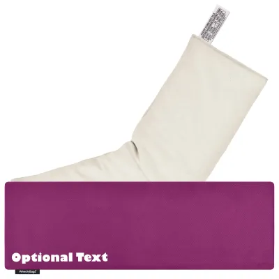 (49cm x 15cm) - Purple Cotton Fabric Scented (Organic Lavender Buds) with Removable Cover (Personalised with Text)