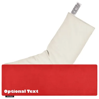 (49cm x 15cm) - Red Cotton Fabric with Removable Cover (Personalised with Text)