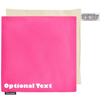 (23cm) - Hot Pink Cotton Fabric with Removable Cover (Personalised with Text)