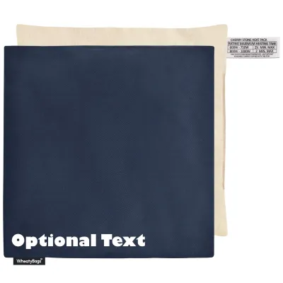 (23cm) - Navy Blue Cotton Fabric Scented (Organic Lavender Buds) with Removable Cover (Personalised with Text)