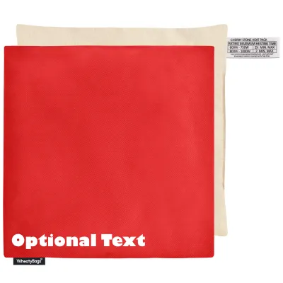 (23cm) - Red Cotton Fabric with Removable Cover (Personalised with Text)