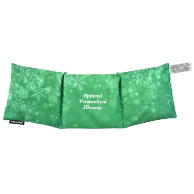 (47cm x 12cm) - Snowflakes on Green Design Soft Velvet Polyester Fabric
