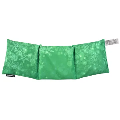 (47cm x 12cm) - Snowflakes on Green Design Soft Velvet Polyester Fabric (Personalised with Text)