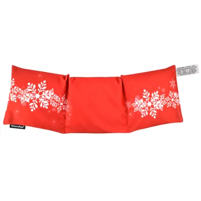 (47cm x 12cm) - Snowflakes on Red Design Soft Velvet Polyester Fabric (Personalised with Text)
