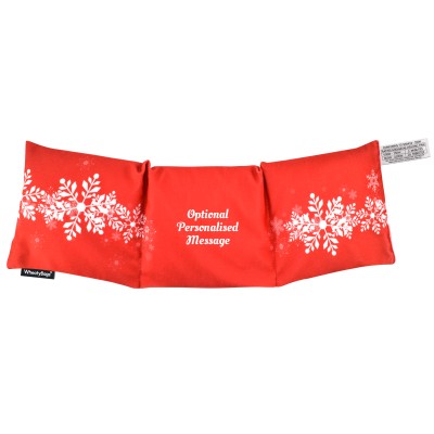 (47cm x 12cm) - Snowflakes on Red Design Soft Velvet Polyester Fabric