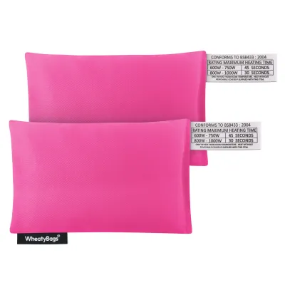 (Pack of 2 - 15cm x 10cm) - Hot Pink Cotton Fabric