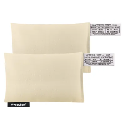 (Pack of 2 - 15cm x 10cm) - Natural Cotton Fabric