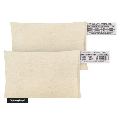 (Pack of 2 - 15cm x 10cm) - Natural Organic Cotton