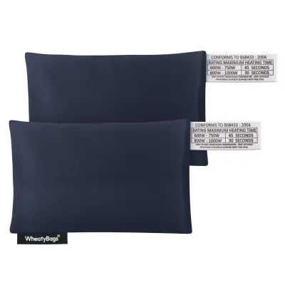 (Pack of 2 - 15cm x 10cm) - Navy Blue Cotton Fabric