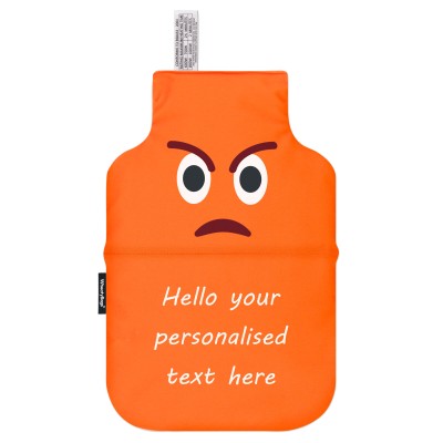 (35cm x 22cm) - Angry Face Soft Velvet Polyester Fabric (Personalised with Text)