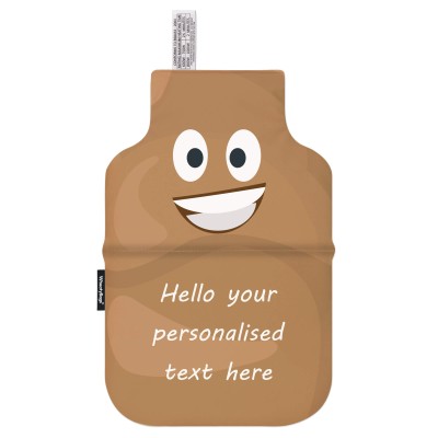 (35cm x 22cm) - Happy Poo Soft Velvet Polyester Fabric (Personalised with Text)