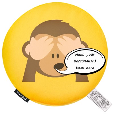 (25cm) - See no Evil Monkey Soft Velvet Polyester Fabric (Personalised with Text)