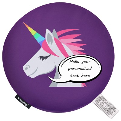 (25cm) - Unicorn Soft Velvet Polyester Fabric (Personalised with Text)