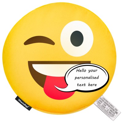 (25cm) - Tongue with a Wink Soft Velvet Polyester Fabric (Personalised with Text)