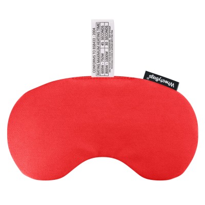 (18cm x 11.5cm) - Red Cotton Fabric with Black Hook & Loop + Elastic Fastening Strap Scented (Organic Lavender Buds)