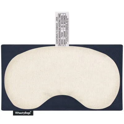 (18cm x 11.5cm) - Navy Blue Cotton Fabric with Black Hook & Loop + Elastic Fastening Strap with Removable Cover