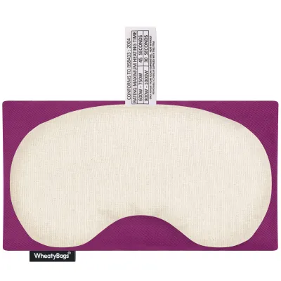 (18cm x 11.5cm) - Purple Cotton Fabric with White Hook & Loop + Elastic Fastening Strap with Removable Cover