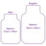 Wheat Bags Bottle Shaped Heat Pack Size Guide