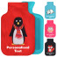 Hot Water Bottle Cover with Personalised Text &amp; Free Rubber Bottle