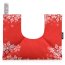 (37cm x 27cm) - Snowflakes on Red Design Soft Velvet Polyester Fabric