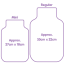 Photo Collage Microwavable Heat Pack (Bottle Shape) Size Guide