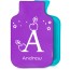 800ml with Alphabet Theme Purple Soft Velvet Polyester Fabric (Personalised with Text)