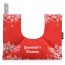 (37cm x 27cm) - Snowflakes on Red Design Soft Velvet Polyester Fabric