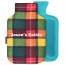 2 Litre - Tartan Fleece Fabric with Removable Cover (Personalised with Text)