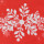 Snowflakes on Red